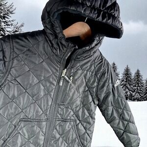 Pacific‎ Trail Girls Black Quilted Puffer Jacket with Hood Full Zip Youth